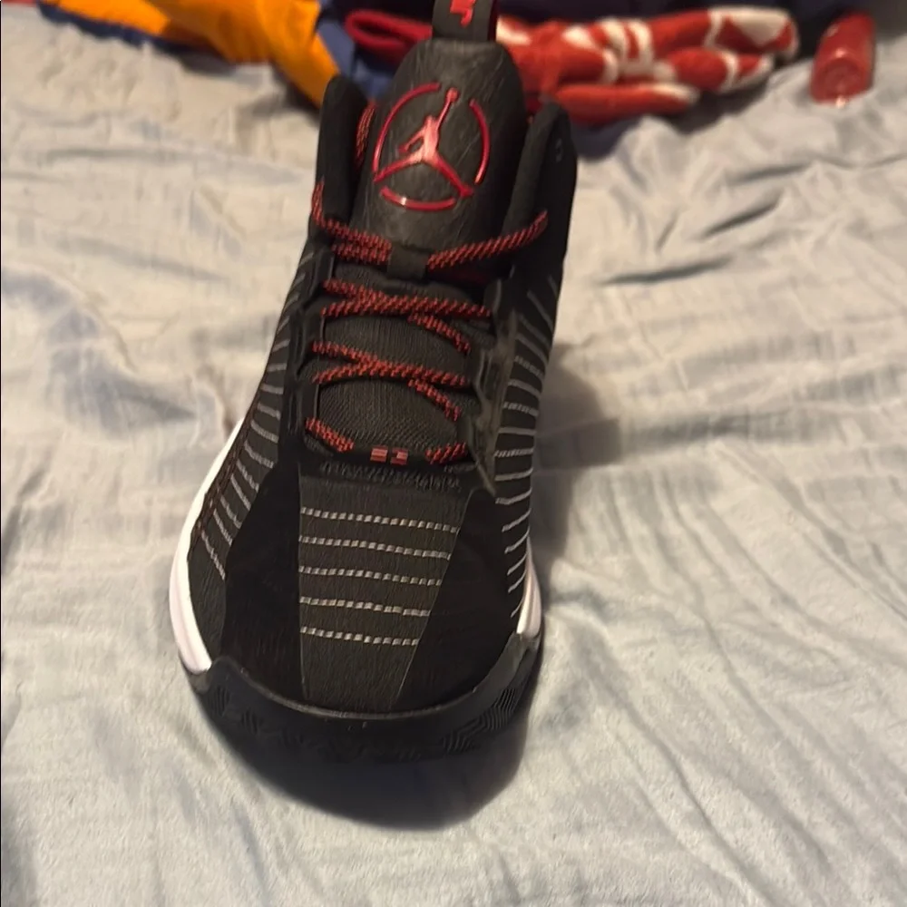 Jordan Black and Red Athletic Shoes - Picture 1 of 3